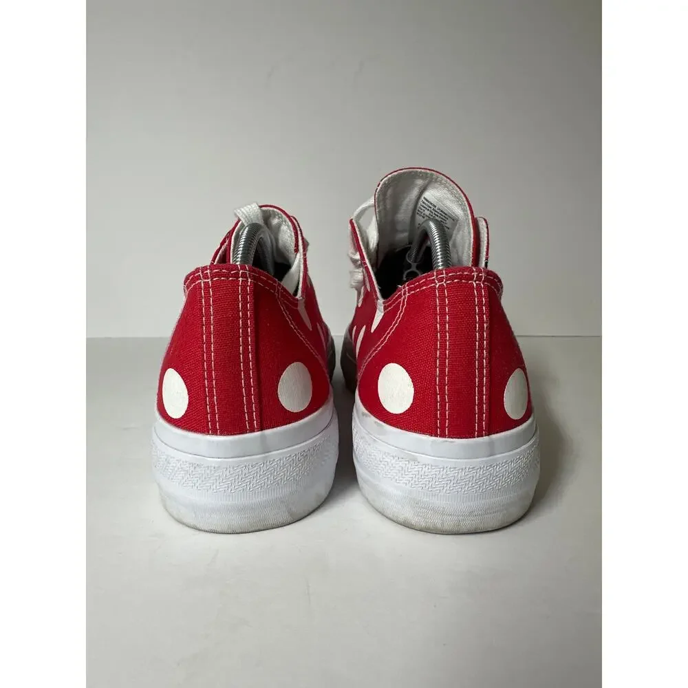Disney Red White Minnie Mouse Polka Dot Low Top Sneakers